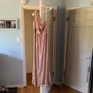 David’s bridal sequins bridesmaid dress
